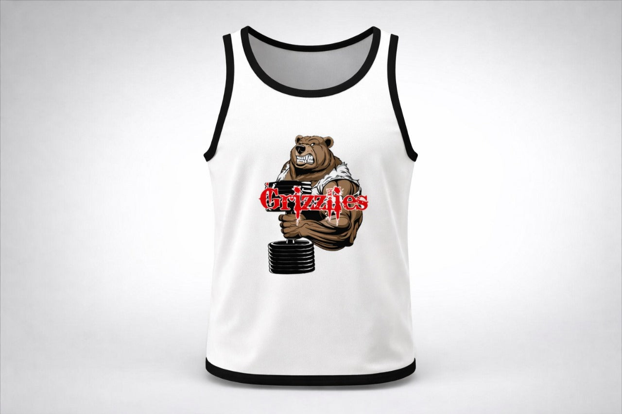 Grizzlies Gym Vest White