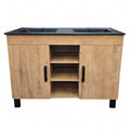 Flamingo Brown Vanity 2 Door Twin Sink