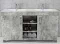 Flamingo African grey Vanity 2 Door Twin Sink