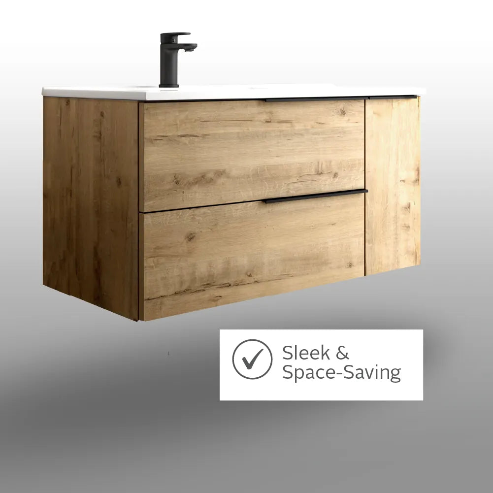 Flamingo Brown Honey Oak Wall Cabinet